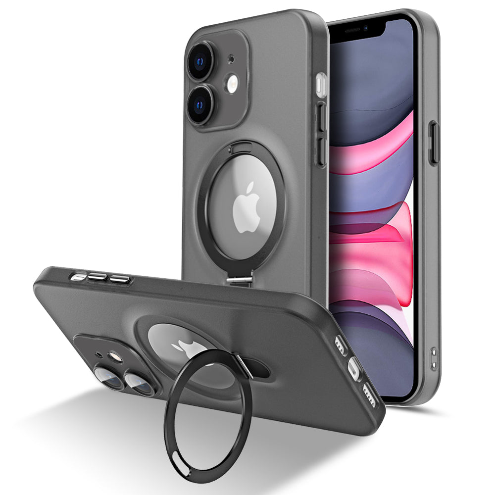 Til iPhone 11 6,1 tommer Magnetisk Kickstand Case Matt PC TPU telefoncover med kameralinsebeskytter Til iPhone 11 6,1 tommer Magnetisk Kickstand Case Matt PC TPU telefoncover med kameralinsebeskytter